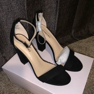 Black, Blue, & Nude heels